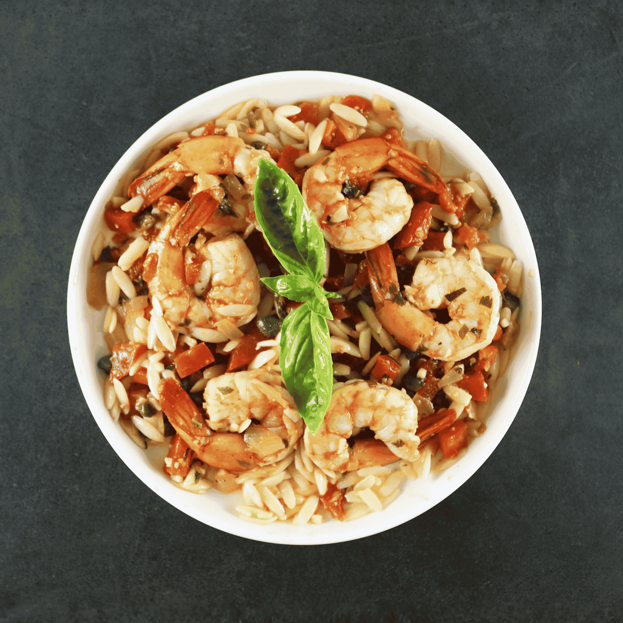 Athenian Shrimp Orzo with Tomatoes & Petite Peas