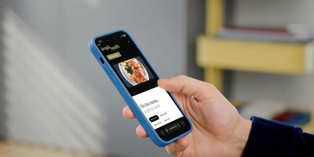 Choosing a plan on the SimpliHealth app on a phone